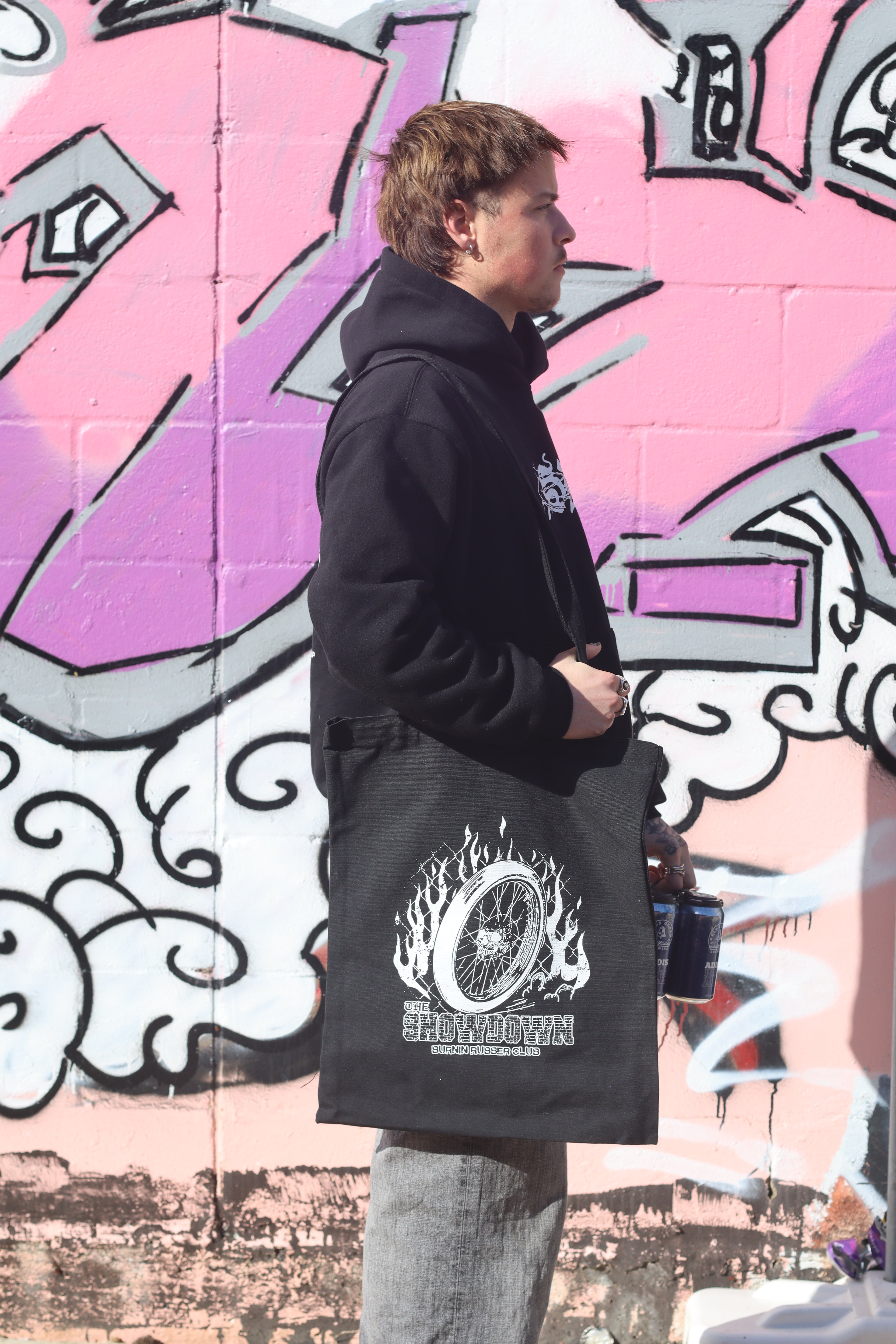 Black Burnout Tote